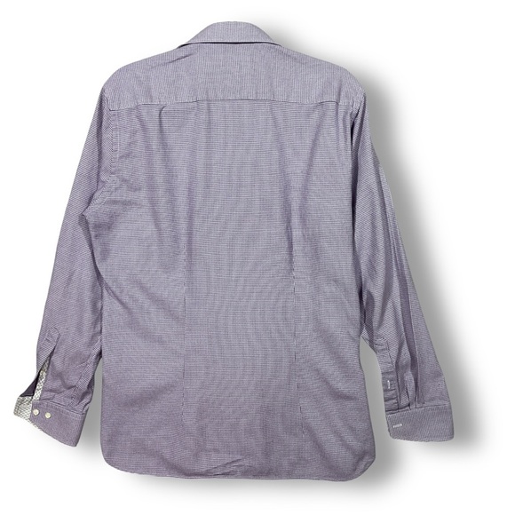 Ted Baker Endurance Mens Shirt Sz L Button Down Purple Contrast Work Casual - Picture 7 of 11